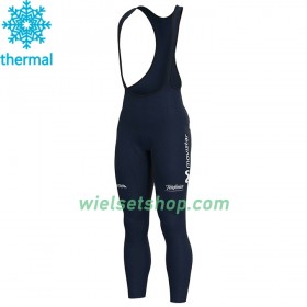 Fietsbroek Lang met Bretels 2020 Movistar Team N001 Winter Thermal Fleece